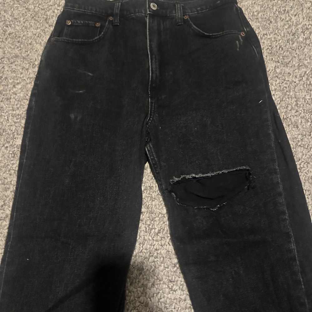 Abercrombie & Fitch Black Straight Leg Jeans